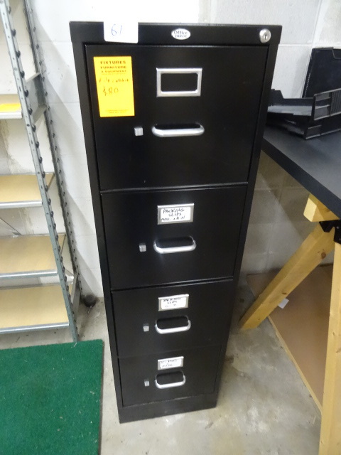 lot 61 image: 15 metal 4 drawer file cabinet