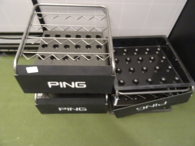 lot 68 image: 4 retail golf club racks