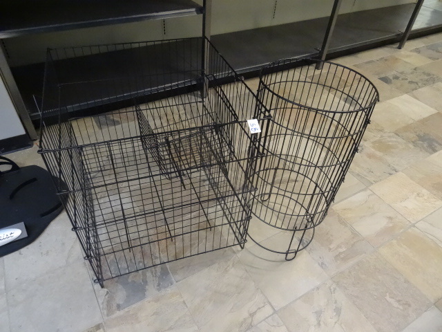 lot 85 image: 2 metal retail baskets  dump bins