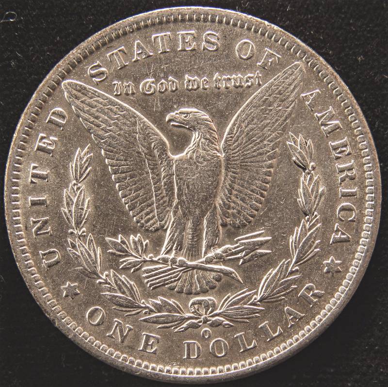 lot 34 image: 1890-O MORGAN SILVER DOLLAR AU