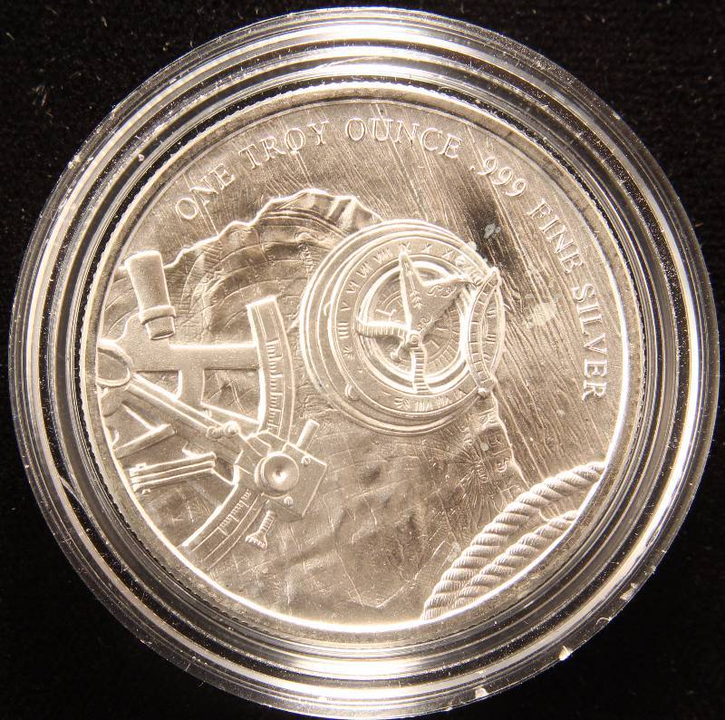 lot 47 image: 1 TROY OZ. .999 FINE SILVER PROSPECTOR IN AIRTITE HOLDER