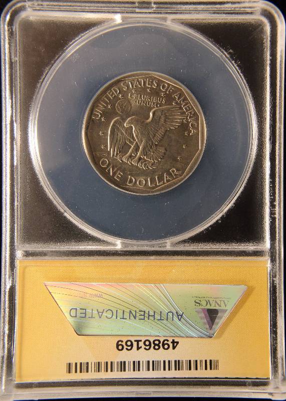 lot 71 image: 1979-P SUSAN B. ANTHONY DOLLAR NARROW RIM MS66 ANACS