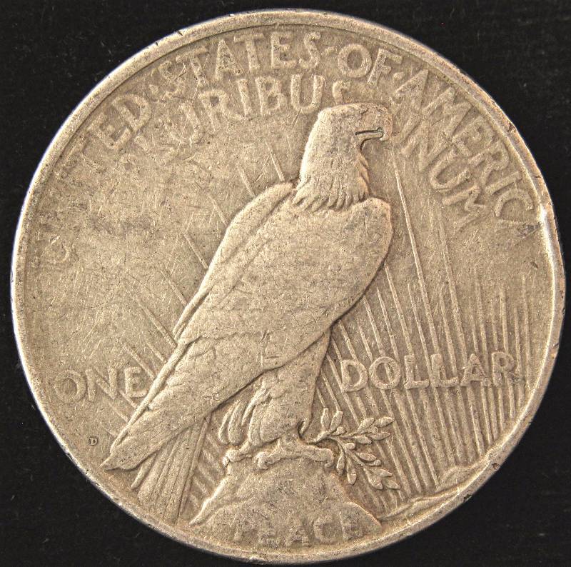 lot 92 image: 1926-D PEACE SILVER DOLLAR VF RIM BUMP AT 3 OCLOCK