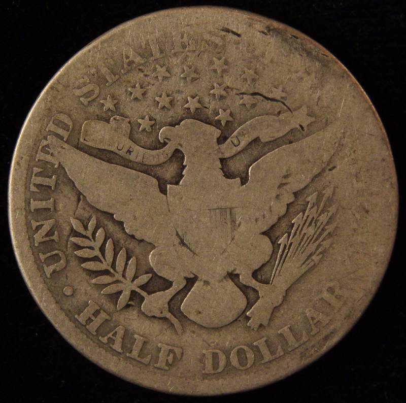 lot 96 image: 1907 BARBER SILVER HALF DOLLAR