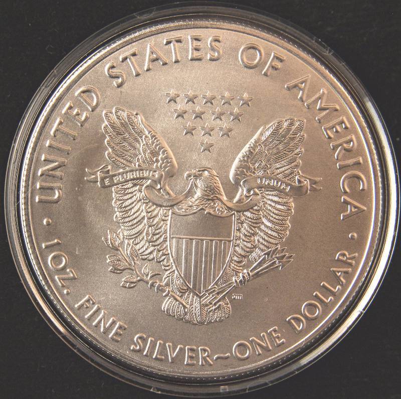 lot 94 image: 2016 AMERICAN SILVER EAGLE 1 TROY OZ. .999 FINE SILVER DOLLAR IN AIRTITE HOLDER