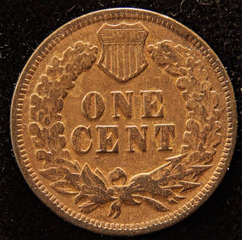 lot 42 image: 1872 INDIAN HEAD CENT SOLID VG WITH NICE WOOD-GRAIN LOOK