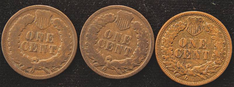 lot 74 image: GROUP OF 3 INDIAN HEAD CENTS 1895(G), 1996(G) & 1997(F)