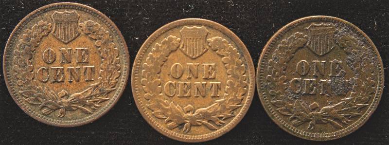 lot 82 image: GROUP OF 3 INDIAN HEAD CENTS 1901(XF), 1902(VG) & 1903(VF)