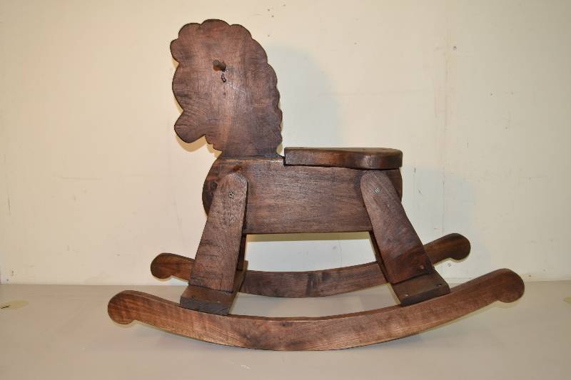 lot 9 image: Handmade Rocking Horse