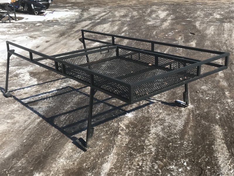 lot 15 image: Full-Sized Steel LadderCargo Rack ...