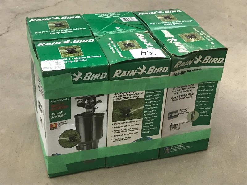 lot 34 image: Lot Of (3) Unused Rain-Bird LG3 Min...