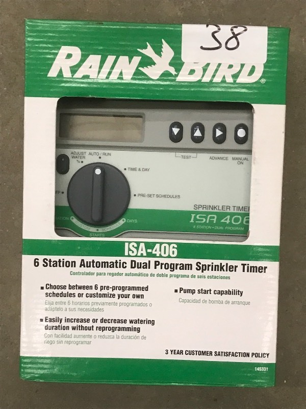 lot 38 image: Unused Rain-Bird ISA406 Six Station...