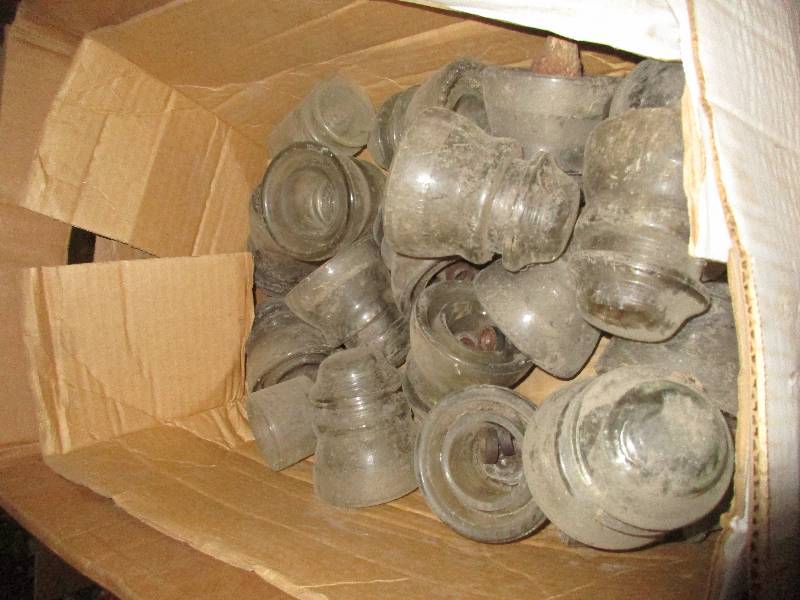 20 vintage glass insulators
