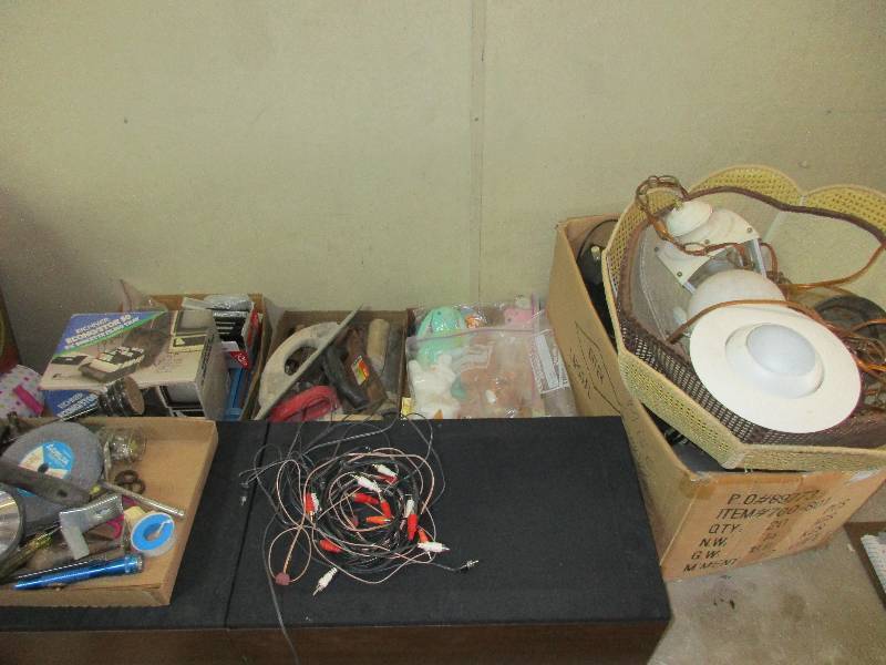 misc stuff - everything on bottom shelf - see pictures