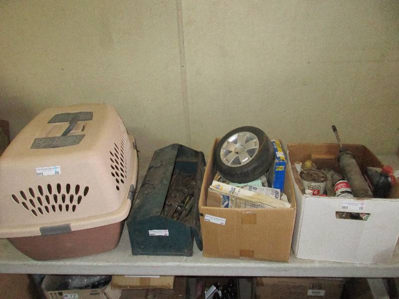 tool box - pet carrier - car parts -- see pictures