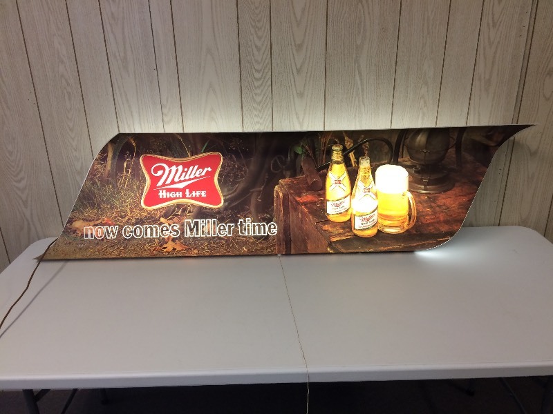 miller high life lighted sign