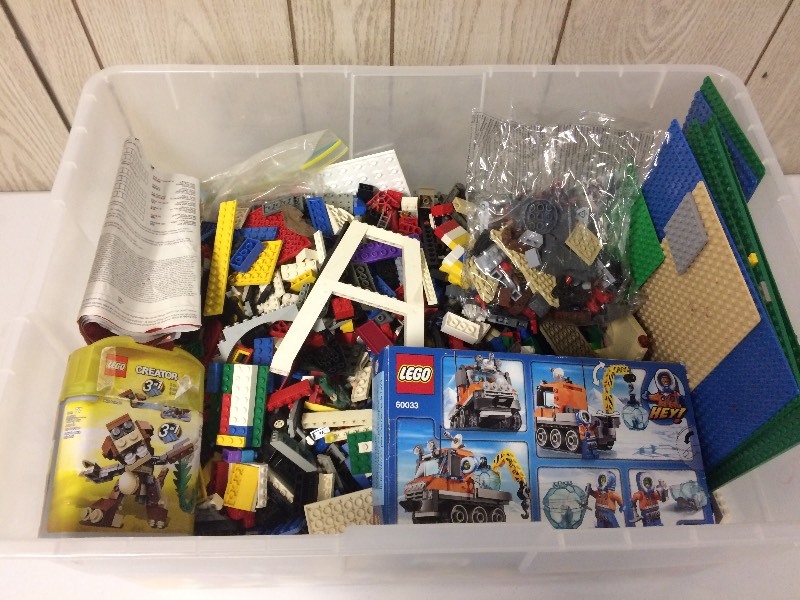 lot 42 image: LARGE BIN OF LEGOS SOME UNOPENED