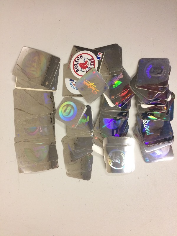 lot 60 image: LOT OF HOLOGRAPHIC BASEBALL STICKERS