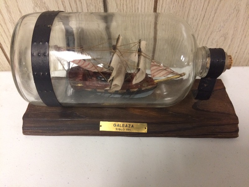 lot 67 image: SHIP IN GLASS BOTTLE