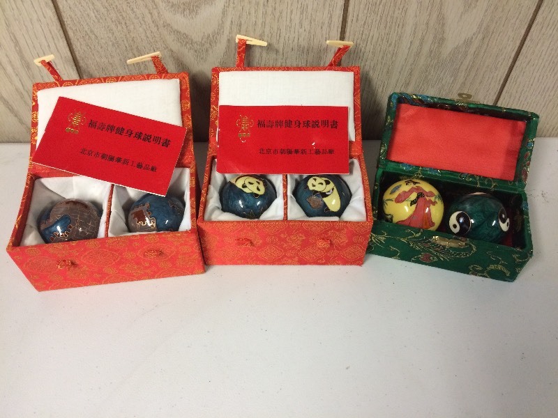 lot 100 image: THREE CHIME BALL SETS
