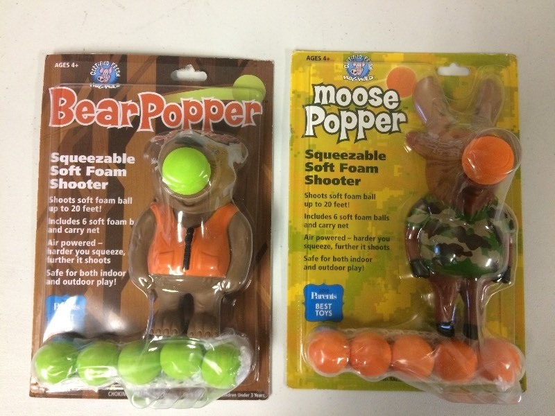 lot 107 image: NEW MOOSE & BEAR SOFT FOAM SHOOTERS