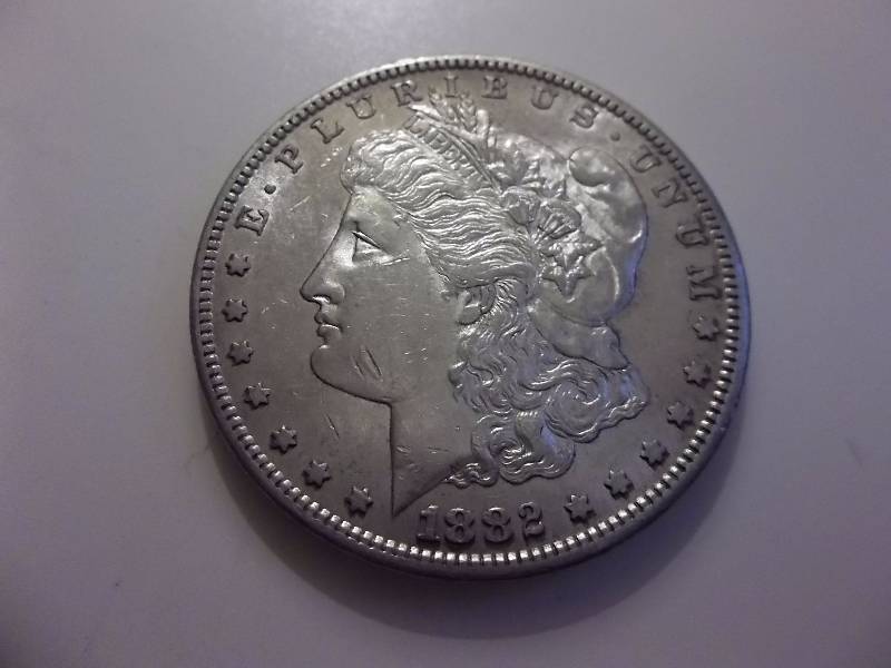 1882 S Morgan Silver Dollar  High Grade AU-MS