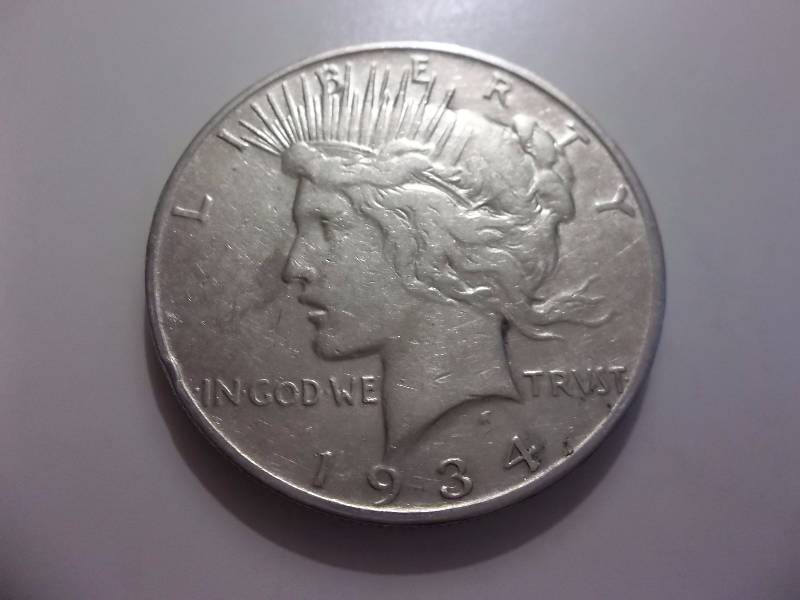 1934 S Peace Silver Dollar Better Grade