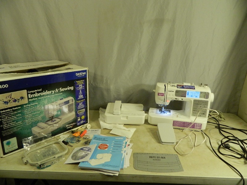 lot 34 image: Brother SE400 Embroidery and Sewing Machine