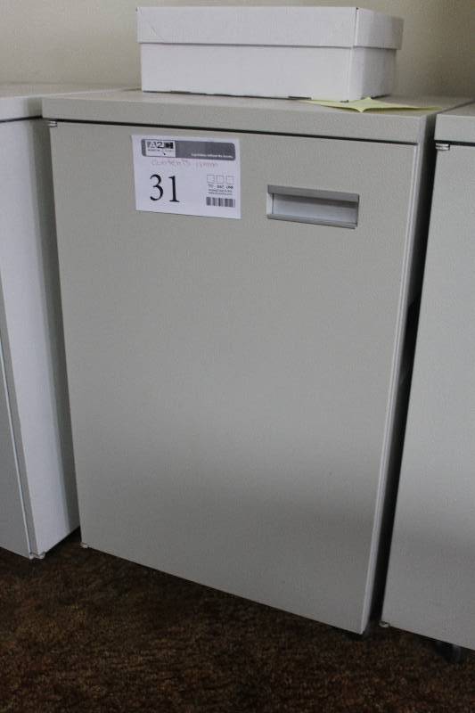 lot 31 image: 1-Door 2-Shelf Cabinet