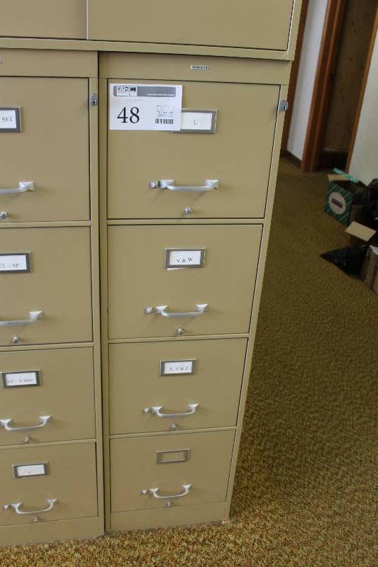 lot 48 image: Cole 4-Drawer Metal File Cabinet