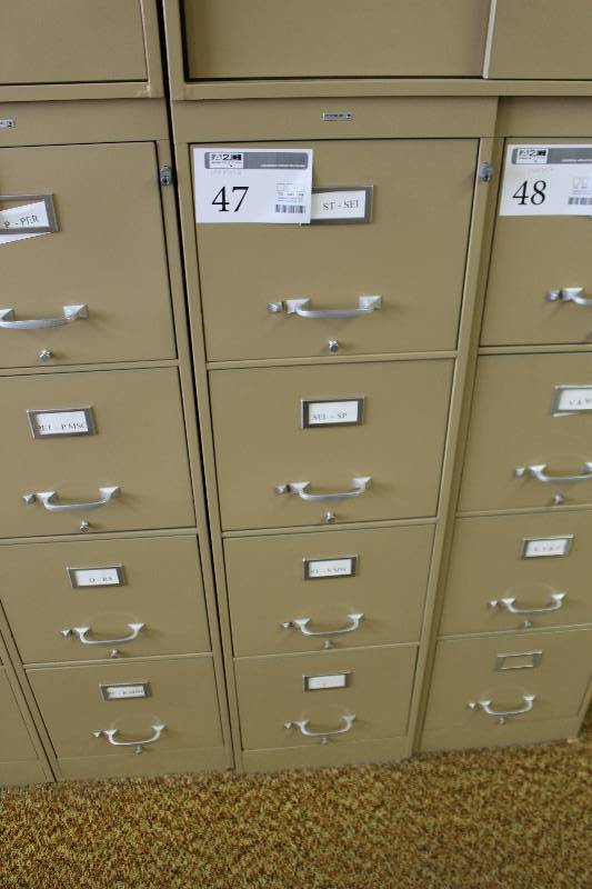 lot 47 image: Cole 4-Drawer Metal File Cabinet