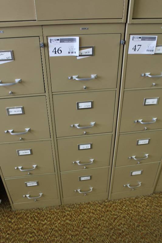 lot 46 image: Cole 4-Drawer Metal File Cabinet