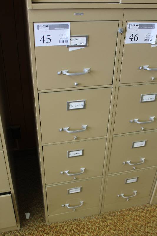 lot 45 image: Cole 4-Drawer Metal File Cabinet
