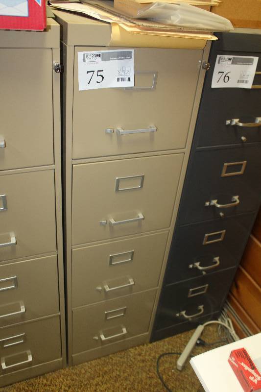 lot 75 image: Cole 4-Drawer Metal File Cabinet