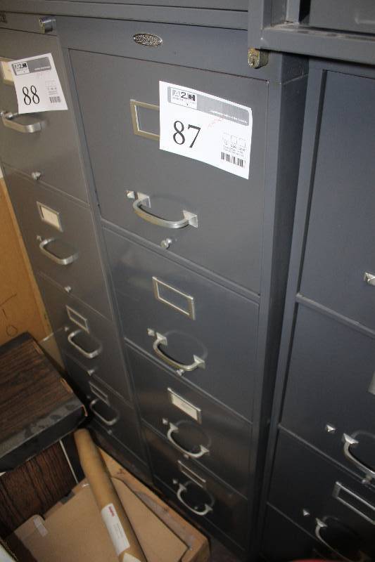 lot 87 image: Cole 4-Drawer Metal File Cabinet