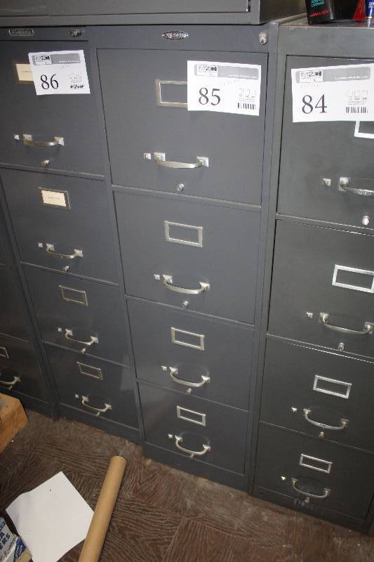 lot 85 image: Cole 4-Drawer Metal File Cabinet