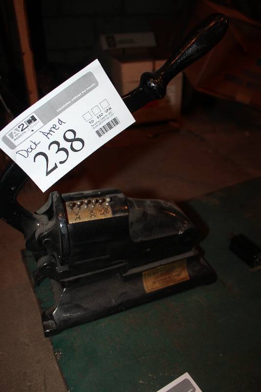 lot 238 image: Paper Punch