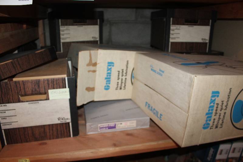 lot 183 image: Shelf Lot of Galaxy 3-Speed Desk Fan, Word Pro Premium Dual Purpose Paper