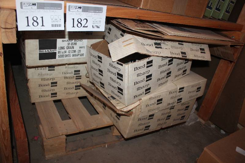 lot 181 image: Shelf Lot of Sharp Bond Paper