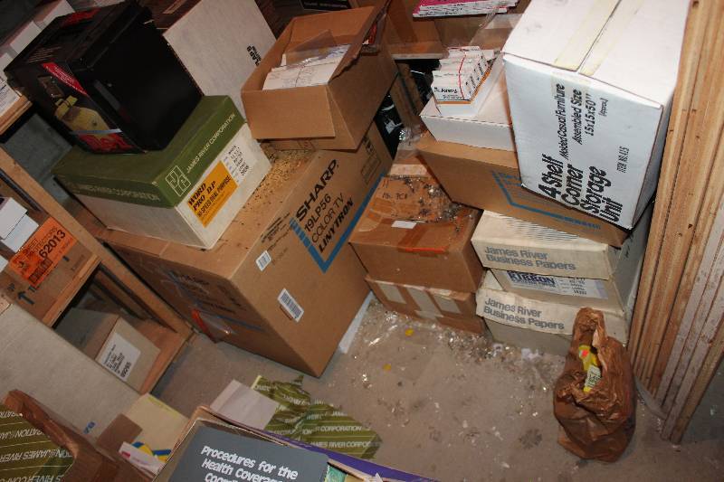 lot 168 image: Floor Lot of Sharp 19in. TV, Word Pro Xerographic Paper, And More