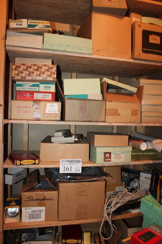 lot 161 image: Shelf Lot of Office Products