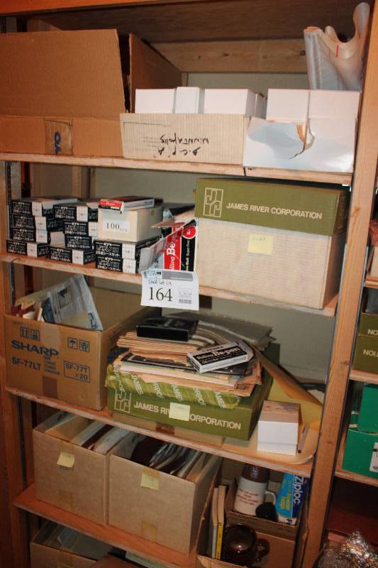 lot 164 image: Shelf Lot of Paper Products