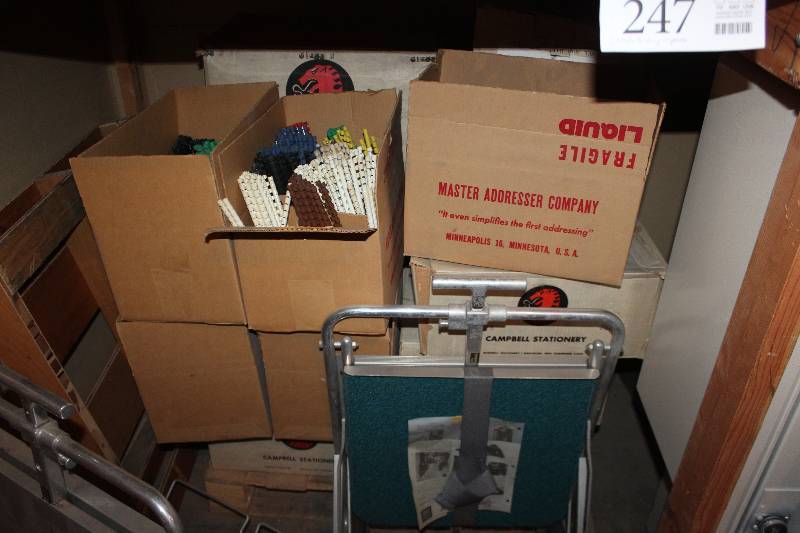 lot 247 image: Shelf Lot of Binding Equipment, Boxes of Campbell Legal Pads