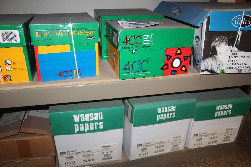lot 157 image: Shelf Lot of Wausau Exact Opaque White Paper