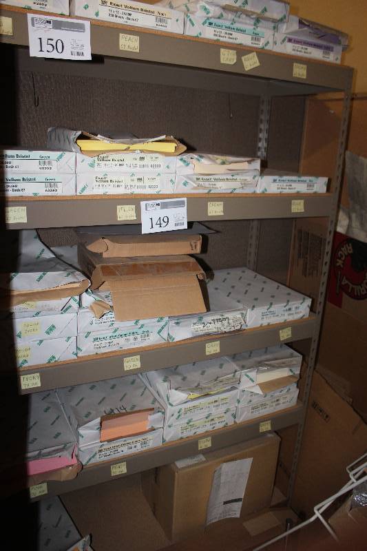 lot 149 image: Lot of (2) Shelves of Paper