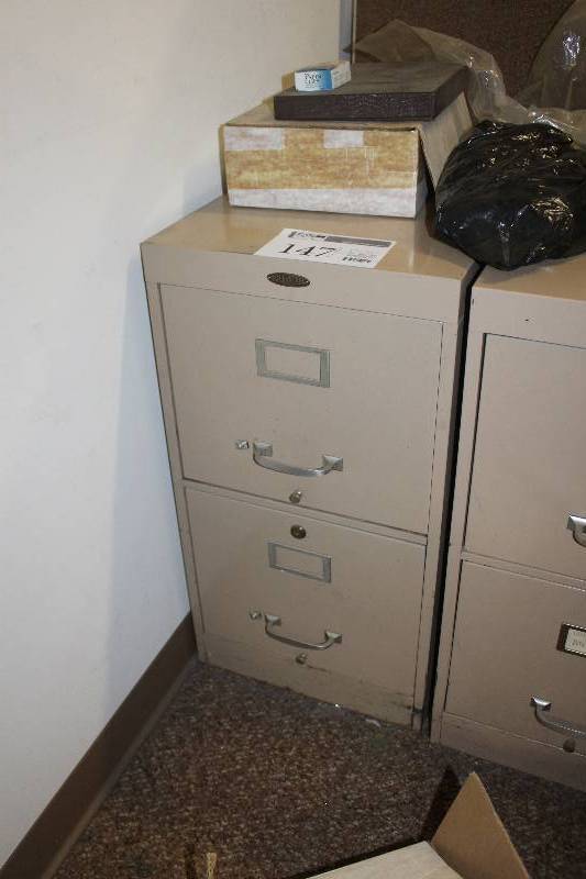 lot 147 image: Cole 2-Drawer Metal File Cabinet