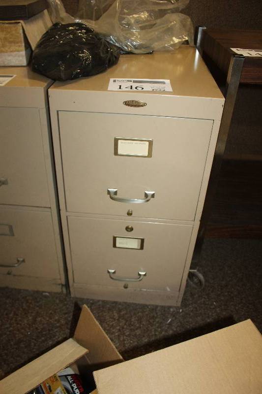 lot 146 image: Cole 2-Drawer Metal File Cabinet