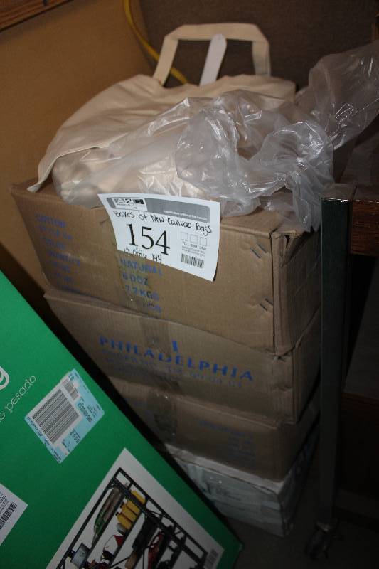 lot 154 image: Boxes of New Canvas Bags