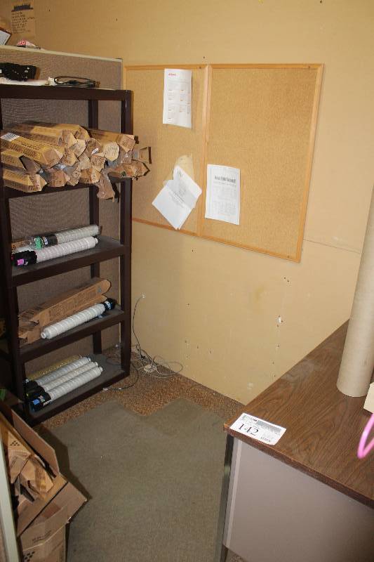lot 142 image: Desk, Shelf, Whiteboard, Corkboard