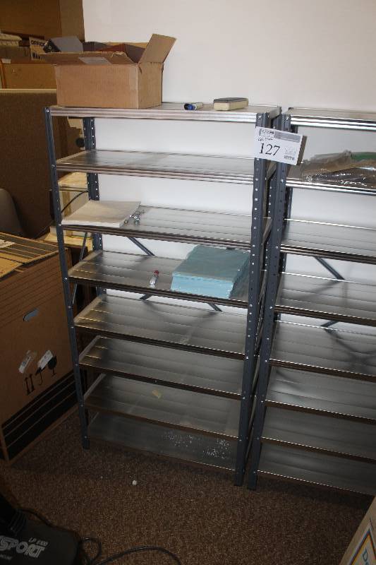 lot 127 image: Lot of (2) 8-Shelf Storage Rack